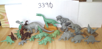 box of dinosaur toys